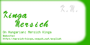 kinga mersich business card